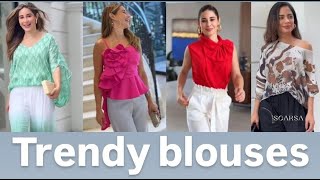 Trendy blouses ❤️2024❤️ [upl. by Ahsinaj]