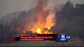 Tassajara fire grows to 1200 acres 10  containment [upl. by Adnoyek]