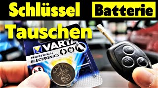 Ford Fiesta Schlüssel Batterie Wechseln  Anleitung [upl. by Valdemar]