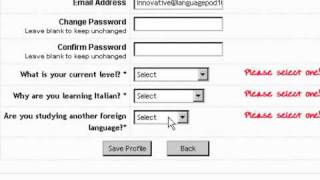 Using ItalianPod101 1  Signin and using My Account [upl. by Okiruy880]