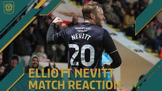 POSTMATCH REACTION  Elliott Nevitt On Netting Winner in Victory Over Morecambe [upl. by Latsyrhc]