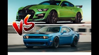 760HP 2020 Shelby GT500 vs 2019 Dodge Hellcat Redeye Horsepower war [upl. by Leribag]