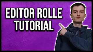 Twitch Editor Rolle Tutorial deutsch [upl. by Kial196]