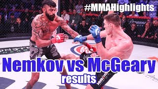 Bellator 194  MMA Latest  Nemkov VS McGeary [upl. by Debbi]