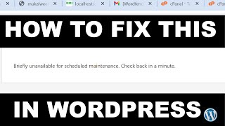 How To Fix Briefly Unavailable for Scheduled Maintenance Check Back in a Minute [upl. by Thrasher]