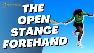 How to hit an openstance forehand in tennis [upl. by Brieta802]