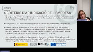 Sessió 1 Formació en empresa 4 Criteris dadjudicació amb lempresa [upl. by Yonita405]