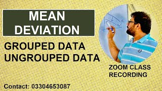 Mean Deviation GroupedUngrouped Data  Contact 03304653087 [upl. by Farleigh461]