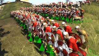 VIKING SHIELDWALL vs ENGLISH KNIGHTS  Medieval II Total War [upl. by Tuorah]