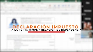 DECLARACIÓN IMPUESTO A LA RENTA RIMPE  RELACIÓN DE DEPENDENCIA [upl. by Firooc]