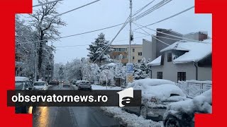 Vortex polar Cod roşu de ninsori abundente şi viscol în mai multe judeţe Când ninge în Capitală [upl. by Errised28]