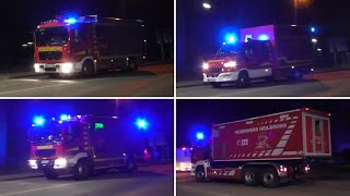 Großbrand Feuerwehr SEG amp Rettungsdienst Stadt amp Landkreis Heilbronn in Neuenstadt [upl. by Nessnaj]