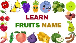 Fruits Vocabulary ll 20 Fruits Name In English With Picture ll English Educational Video fruit [upl. by Tini]