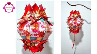 Chinese New Year Lantern 032  DIY 红包灯笼  lampion imlek model terbaru [upl. by Emelyne]