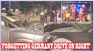 Five Scotland fans injured in horror crash after forgetting Germany drive on right [upl. by Harve]