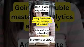 USA F1 visa interview experience  Student in USA on F1 f1visa arizonastateuniversity fall2024 [upl. by Eidissac]