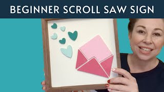 Valentines Scroll Saw Sign  Free Pattern [upl. by Donica]