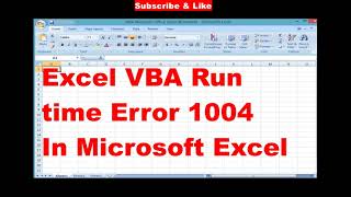 Run time error 1004 excel cannot open the file [upl. by Yeliac]