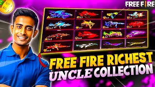 ₹1 Crore Collection💸 40 Years Free Fire Richest Uncle ID 😱 [upl. by Hax286]