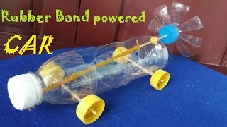 How to make a Rubber Band powered Car  Air Car [upl. by Clem278]