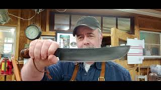 Heavy Blade Chopper Camp Knife Completed with Leather Sheath Part 3 [upl. by Kirkwood]