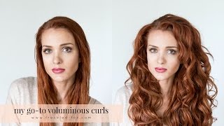 HAIR TUTORIAL  MY GOTO VOLUMINOUS CURLS [upl. by Ahsertal]