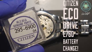 Citizen Eco Drive E760  Battery Change  EpNo205 [upl. by Dennis]