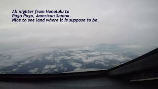 Gulfstream G450 on final approach to Pago Pago American Samoa after night flight from Honolulu [upl. by Greer343]