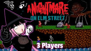 👾A Nightmare on Elm Street👾  Nes 3 players Longplay [upl. by Erreipnaej]