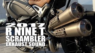 2017 R nineT Scrambler Exhaust Sound [upl. by Keese]