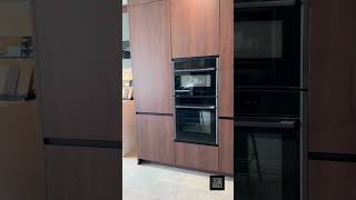 Ex Display Nobilia Easytouch Mineral Green Walnut Black Glass Kitchen [upl. by Bergmans321]