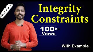 Lec80 Integrity Constraints in Database with Examples [upl. by Atteynad]