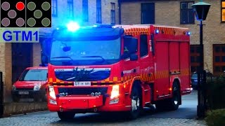 fire call HTLF GTM1 falck gentofte beredskab øst brandbil i udrykning feuerwehr einsatzfahrt [upl. by Llenad]