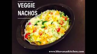 Veggie Nachos  Baked Nachos  Party Recipes  Nachos Recipe  Bhuvanas kitchen [upl. by Newg]