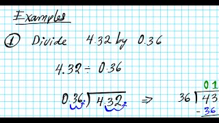 Dividing Decimal by a Decimal Brush up Arithmetic Accuplacer compass prealgebra step by step [upl. by Eisserc]