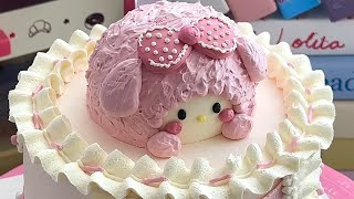 Immersive cake makingPiano lamb immersive cake making piano internet celebrity cake girl [upl. by Annais615]