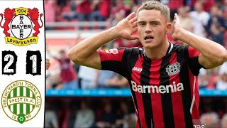 Bayer 04 Leverkusen vs Ferencvárosi 21 Highlights  UEFA Europa League  202122 [upl. by Aikaj983]