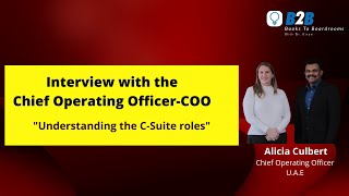 Understanding the CSuite roles  Alicia Culbert  COO  Dr Kiran [upl. by Woodhead]