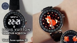 Louis Vuitton Tambour Horizon Smartwatch Watch faces update 3 WSS18 amp CNY18 [upl. by Einnos]