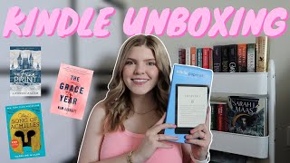 KINDLE PAPERWHITE 2023 UNBOXING 💫📖☁️ Kindle Unboxing Accessories Review  Kindle Unlimited Recs [upl. by Tillman]