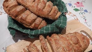 GREEK AND CYPRIOT VILLAGE BREAD “KOULOURI DAKTYLA”  STAVROS KITCHEN  GREEK AND CYPRIOT CUISINE [upl. by Lleon]