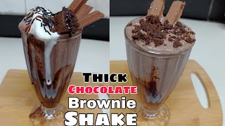 2 BEST Chocolate Brownie Shake Recipe Thick Chocolate Brownie MilkshakeSummer Desserts [upl. by Asyal]