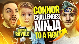 CONNOR CHALLENGES NINJA TO A FIGHT Fortnite Battle Royale [upl. by Lipman177]