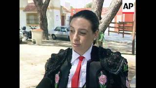 SPAIN FEMALE MATADORS LEARN BULLFIGHTING [upl. by Pruchno]