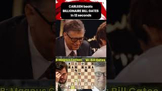 Carlsen beats Bill Gates in just 12 seconds chess chessgrandmaster fyp billgates magnuscarlsen [upl. by Eimia602]