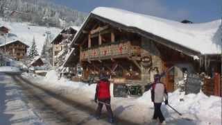 Pure Mountain Chalet Holidays  Skiing in French Alps Les Gets [upl. by Ynehteb818]