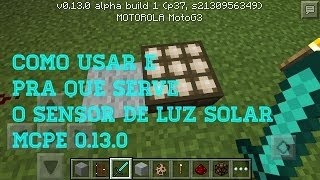 Como usar a Painel Solar No MINECRAFT PE 0131 [upl. by Arimak]