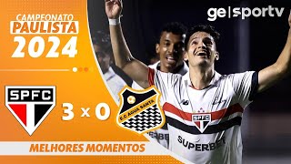 SÃO PAULO 3 X 0 ÁGUA SANTA  MELHORES MOMENTOS  CAMPEONATO PAULISTA 2024  geglobo [upl. by Avelin]