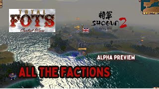 TOTAL FOTS CARLIST WARS CAMPAIGN ALL THE FACTIONS PC ALPHA PREVIEW MOD SHOGUN 2 [upl. by Dde297]