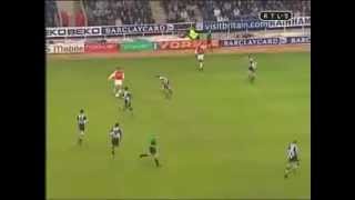 Best Goal Ever  Dennis Bergkamp  Arsenal vs Newcastle  Football Legend [upl. by Kokaras]